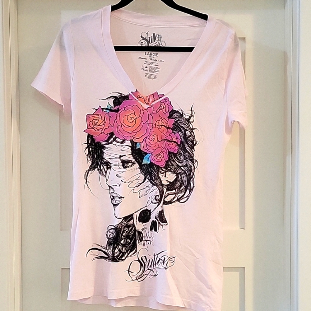 Sullen angels tee L NWOT